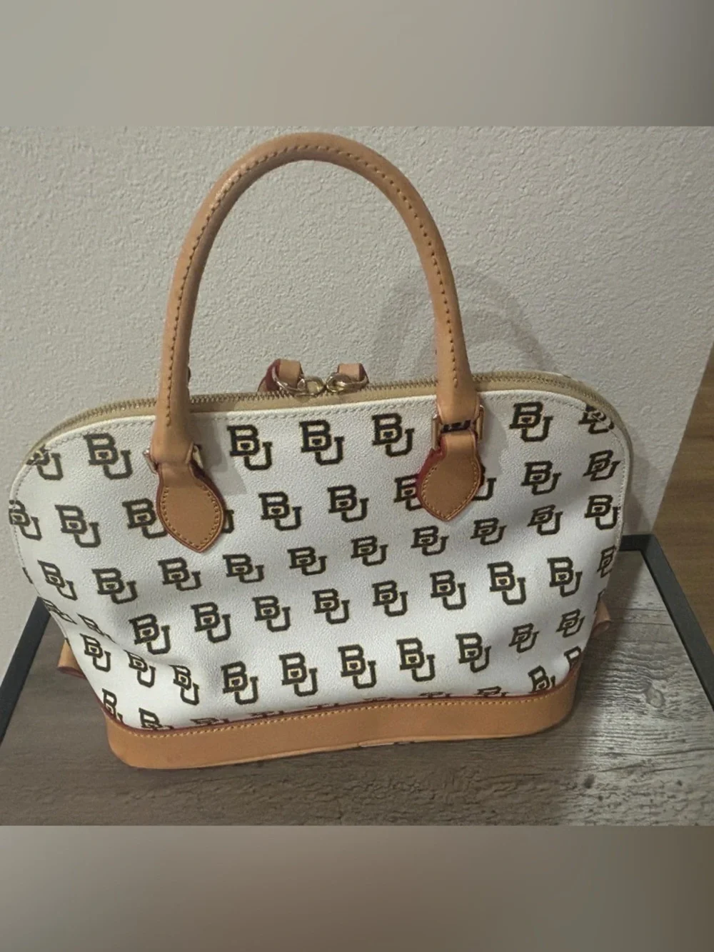 NWT Baylor University white logo Dooney & Bourke dome satchel & free id holder